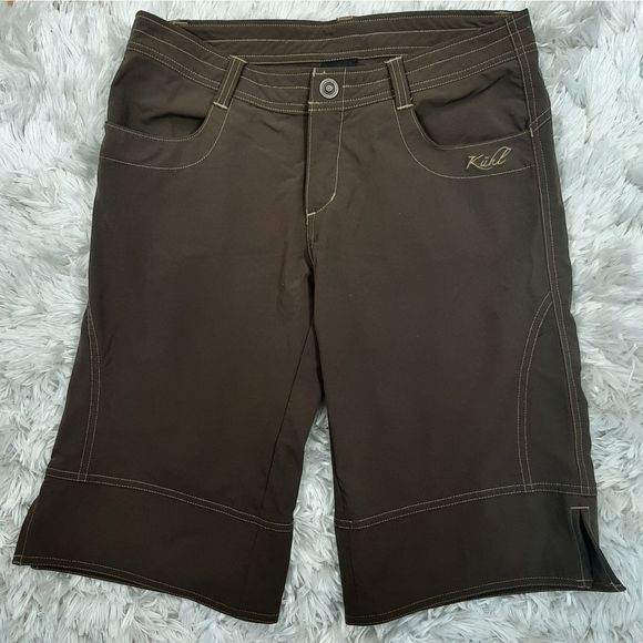 Kuhl Shorts Kuhl Bermuda Nylon Board Shorts Womens Size 6 Dark Brown Poshmark